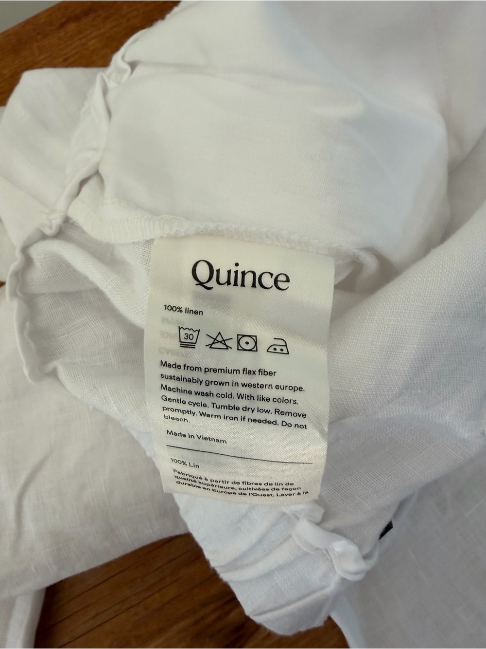 NWT Quince 100% European Linen Pull On Pants White Summer Straight Leg Women’s S - Picture 6 of 9